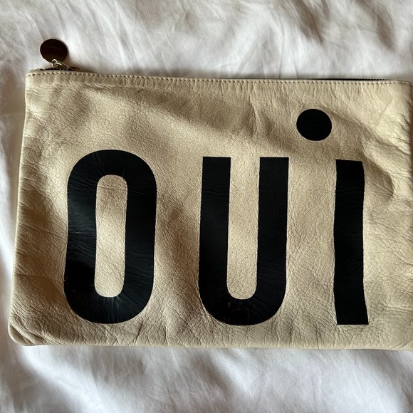 Clare V Handbags - RARE Clare V. White Leather OUI Clutch Bag